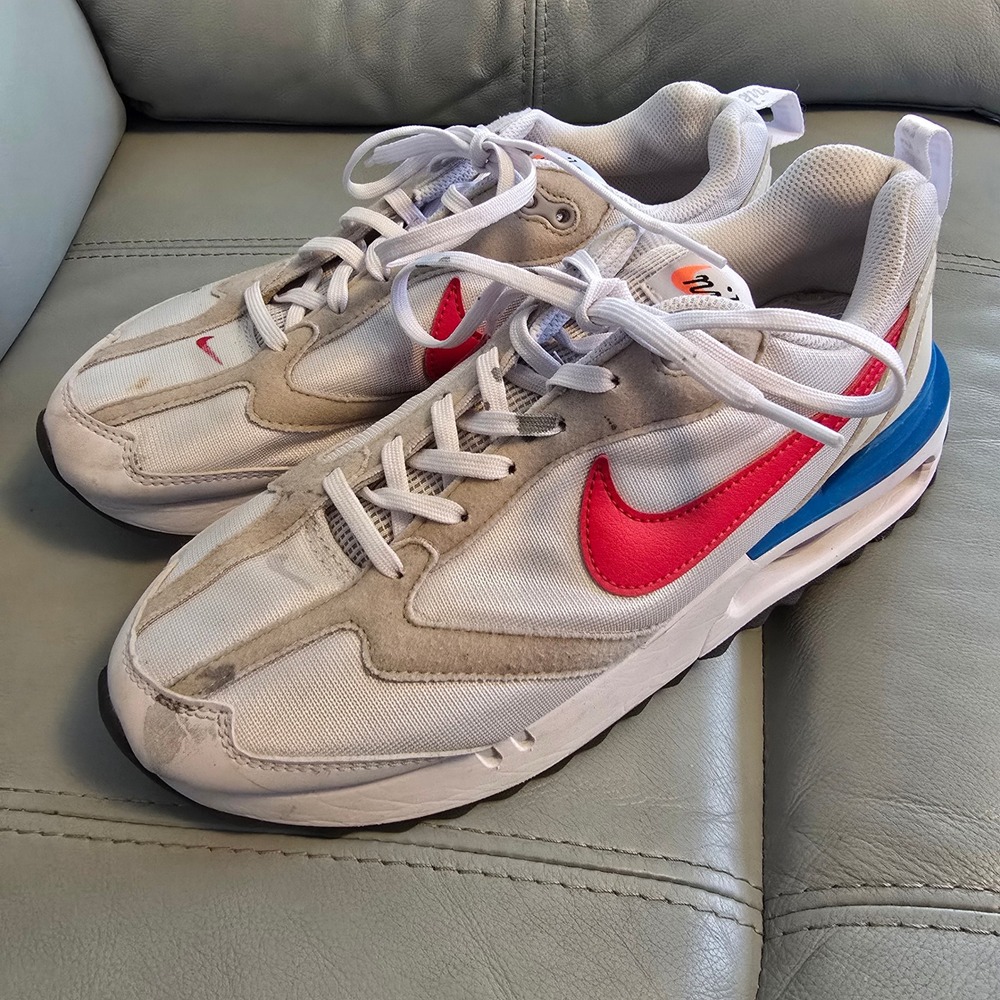 Nike Air Max Dawn White Red Blue Mens Running Shoes DM0013-100 Size 8